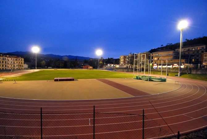 illuminazione pista atletica lagorio imperia