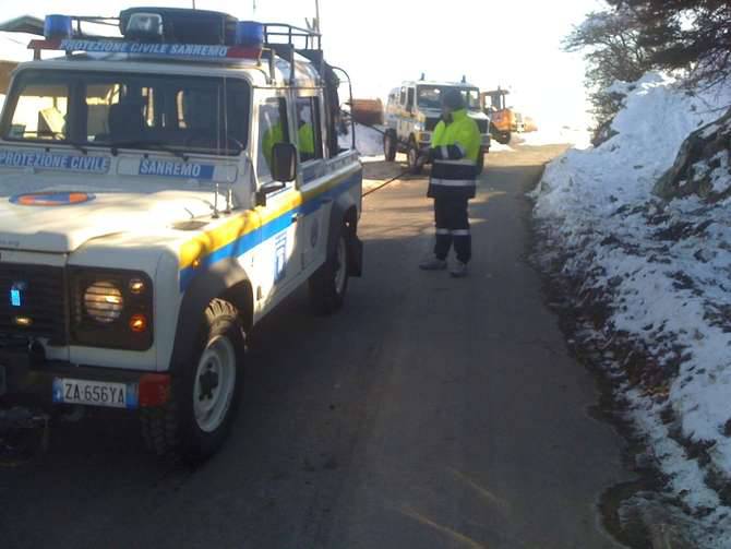 protezione civile sanremo neve monte bignone