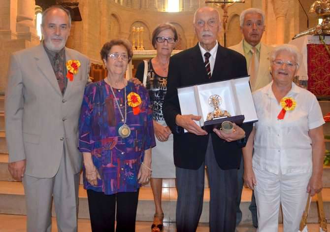 Lorenzo Viale con gli associati del Circolo della Castagnola