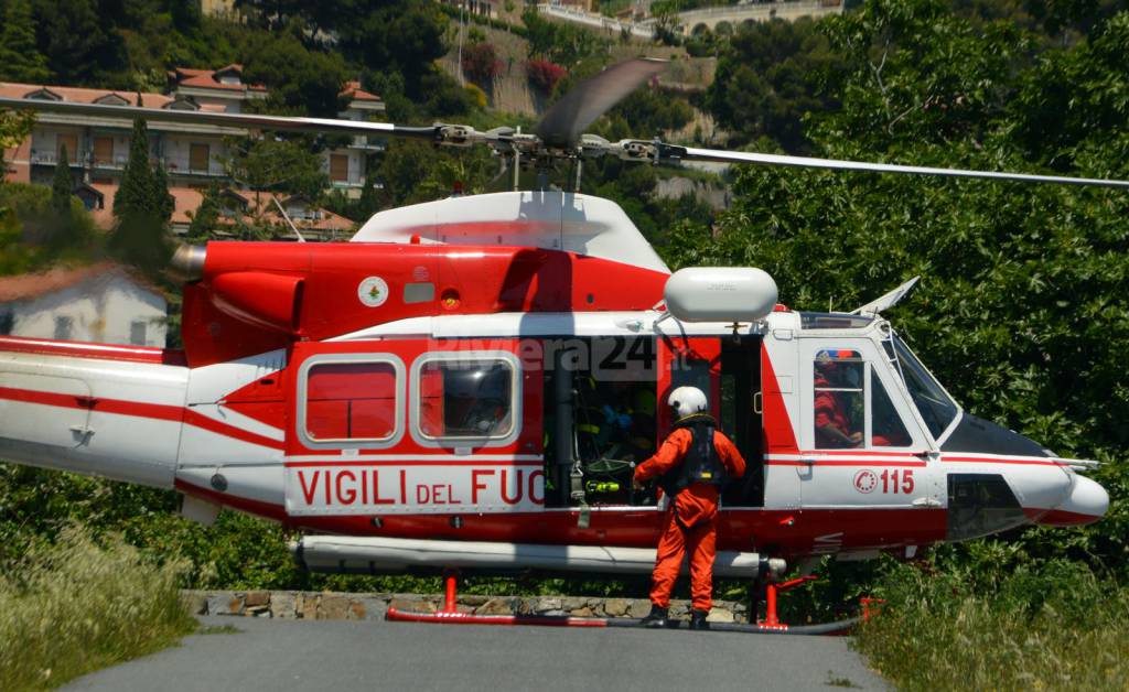 Giovane ciclista si infortuna a Gouta, sul posto Socalp, 115 ed elicottero