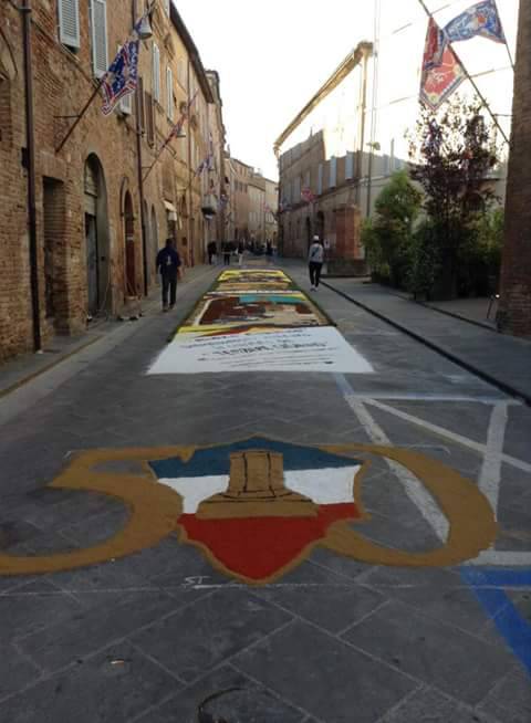 Maestri Infioratori del Comune di Santo Stefano al Mare alla infiorata di Città della Pieve