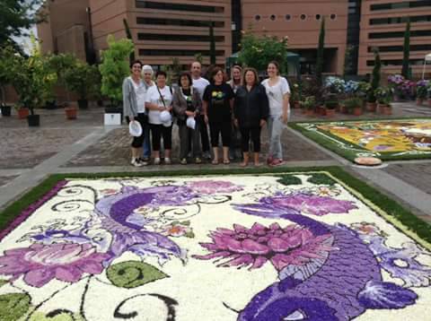 Maestri Infioratori del Comune di Santo Stefano al Mare alla infiorata di Città della Pieve