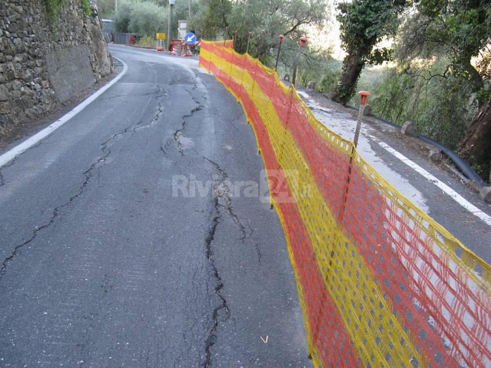 Strada per Montegrazie di Imperia, partiti gli interventi per rimuovere la frana