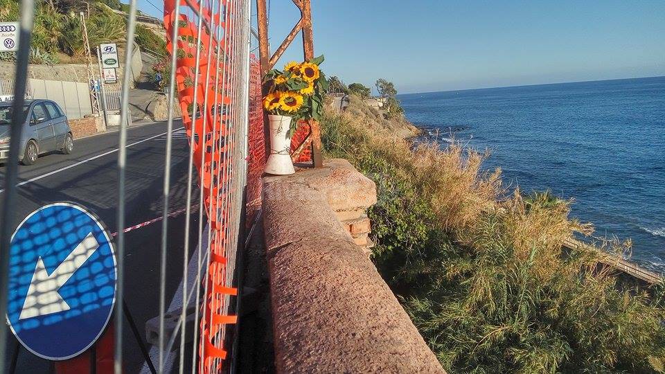 Giuseppe Tuscano, fiori sul luogo dell&#8217;incidente