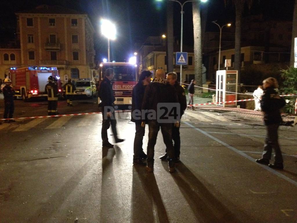 Imperia, attentato incendiario alla sala scommesse di piazza Calvi