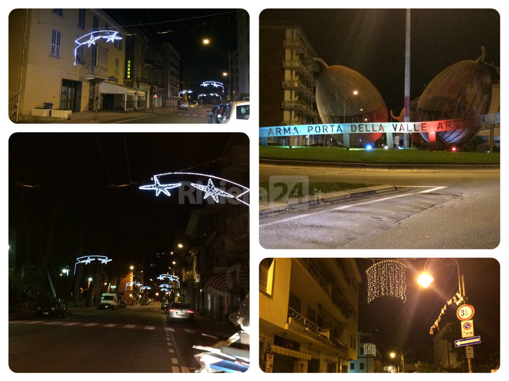 Accese le luminarie natalizie nel centro di Arma