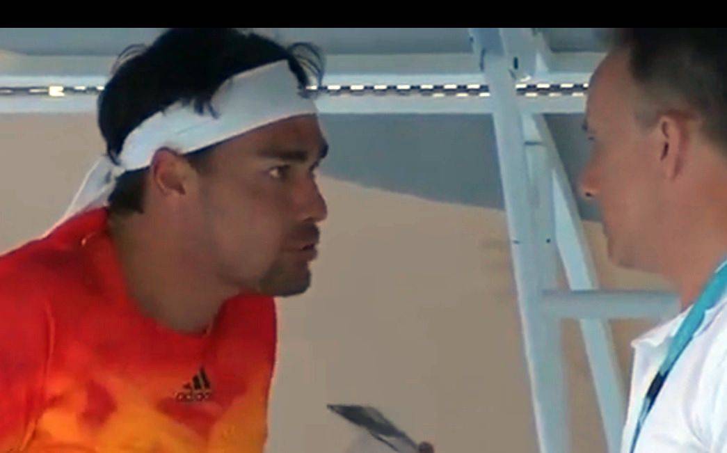 Fognini: se la prende con il giudice di sedia