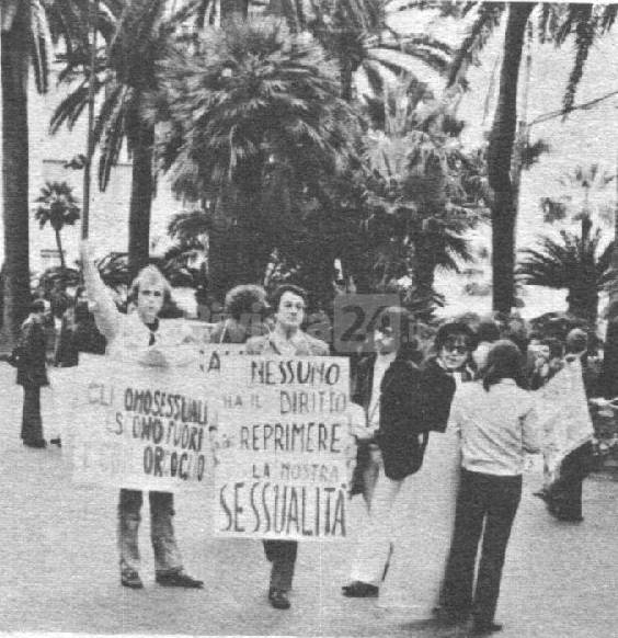 manifestazione gay 5 aprile 1972 