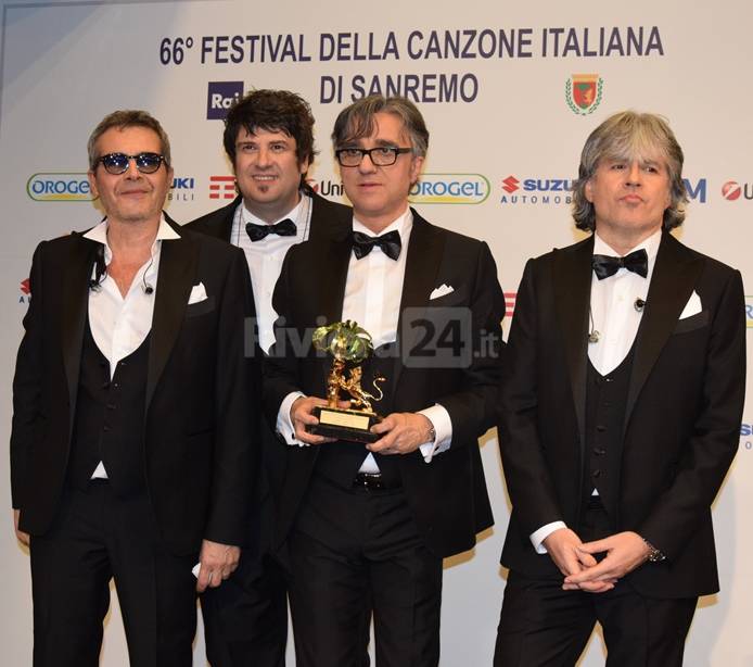 Sanremo2016, gli Stadio vincono la 66esima edizione del Festival