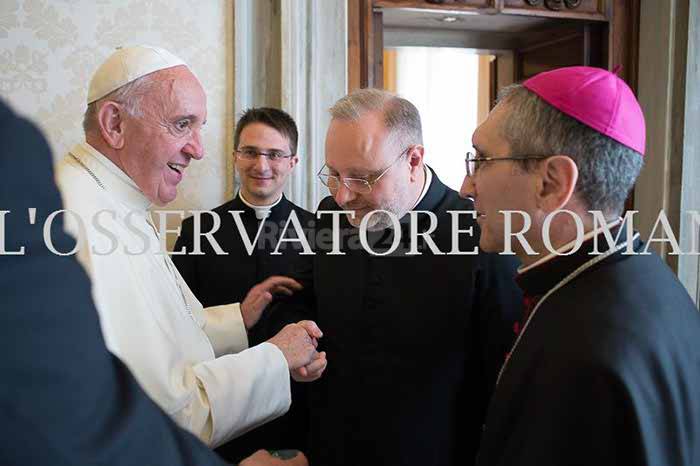 Papa Francesco ha ricevuto il vescovo coadiutore Borghetti della diocesi di Albenga-Imperia