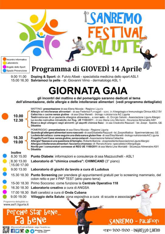 riviera24 - Festival della salute, programma di giovedì