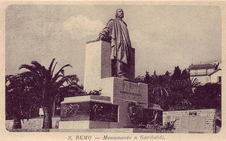 Riviera24 - Sanremo, monumento a Garibaldi, foto d'epoca