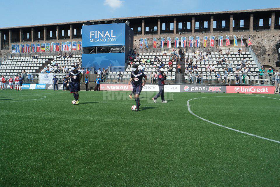 Non solo Real Madrid e Atletico in campo per la Champions, anche i ragazzi della Liguria Calcio non Vedenti