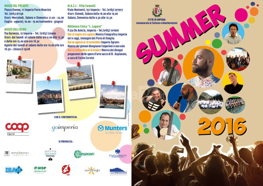 “Summer 2016” a Imperia, oltre 50 serate per accendere l’estate