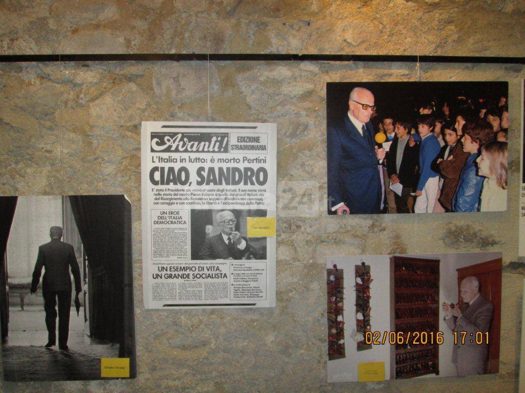 Inaugurata la mostra fotografica e documenti-storici relativi a Sandro Pertini al Castello di Dolceacqua