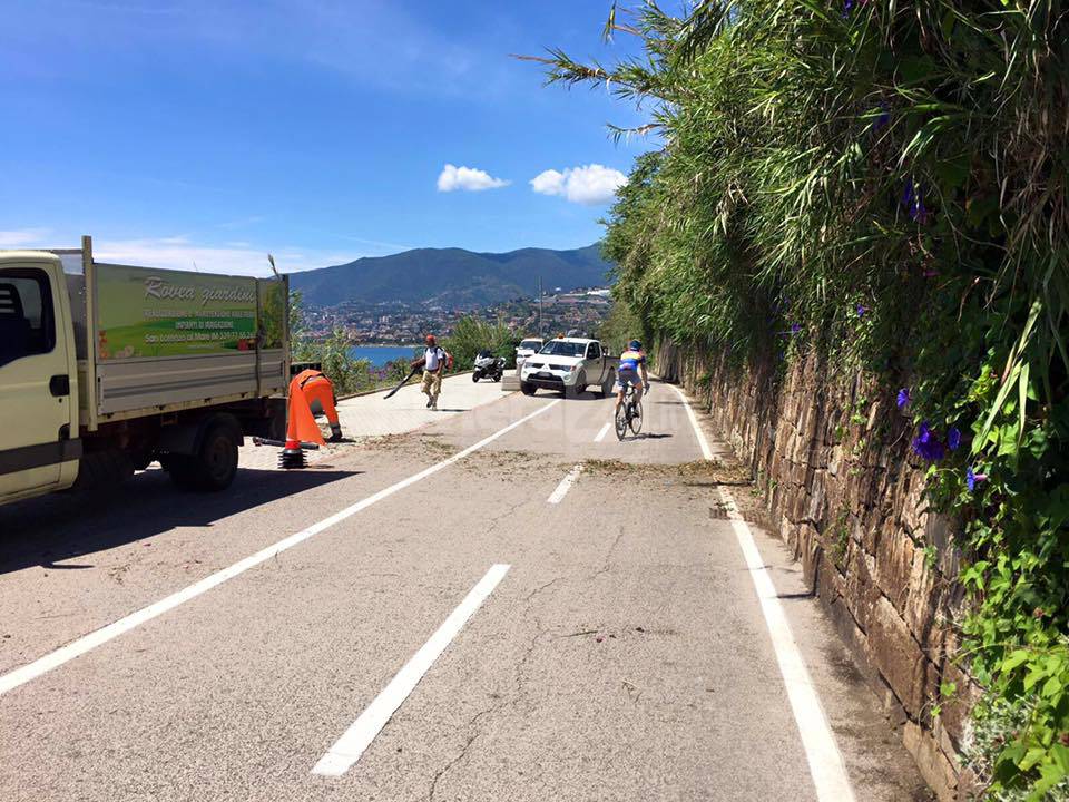 Manutenzione del verde pubblico sulla pista ciclabile, “Lavori straordinari che dureranno tre anni”