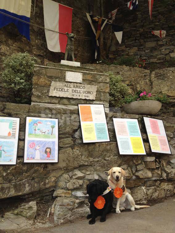 &#8220;Penelope&#8221; e &#8220;Spritz&#8221;, i cani guida di Vittorino Biglia premiati a San Rocco di Camogli