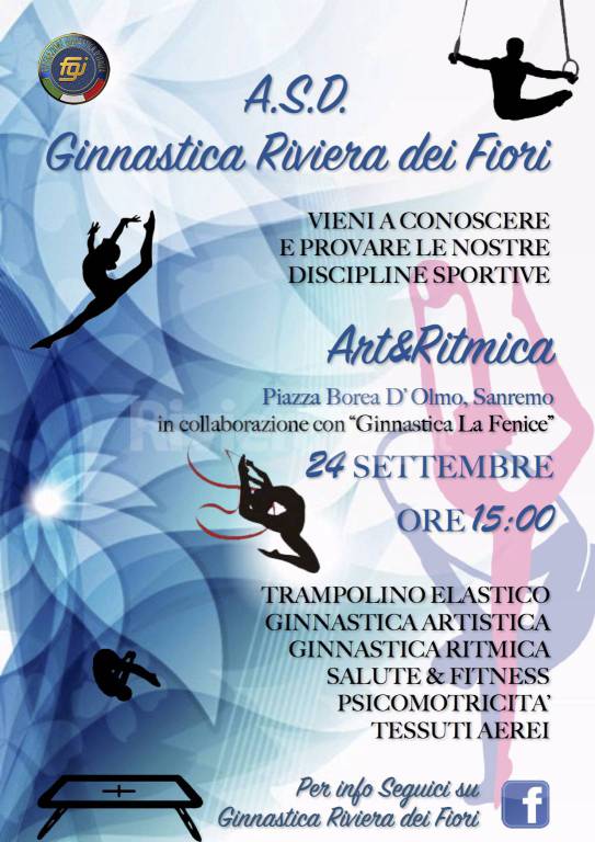 Taggia, riparte l’attività dell’Asd Ginnastica Riviera dei Fiori