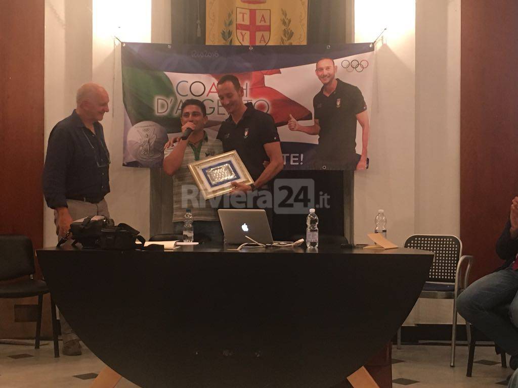 Taggia festeggia il suo coach d'argento, premiato dall'amministrazione Matteo Varnier