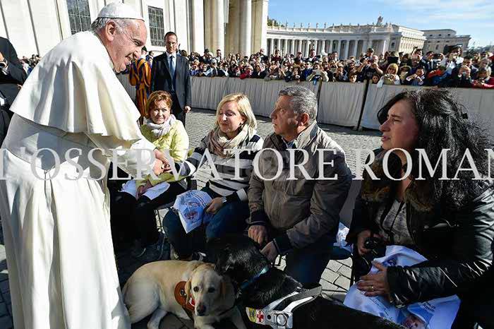 L’Unione italiana ciechi e ipovedenti onlus di Imperia ha incontrato Papa Francesco