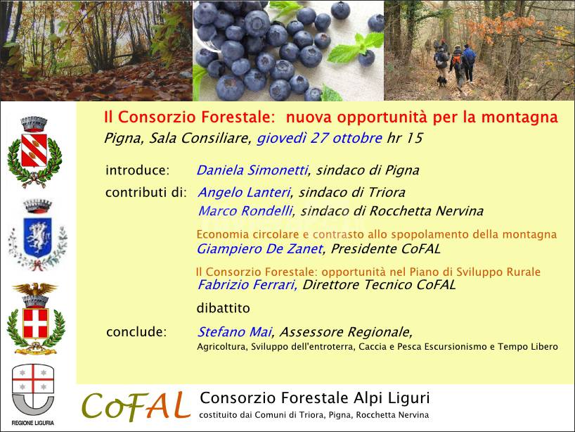 Nasce il Consorzio Forestale Alpi Liguri, l’evento inaugurale a Pigna