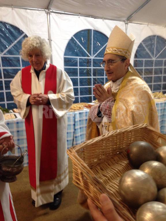 Festeggiamenti di Santa Caterina da Alessandria, il vescovo Borghetti in visita a Moltedo