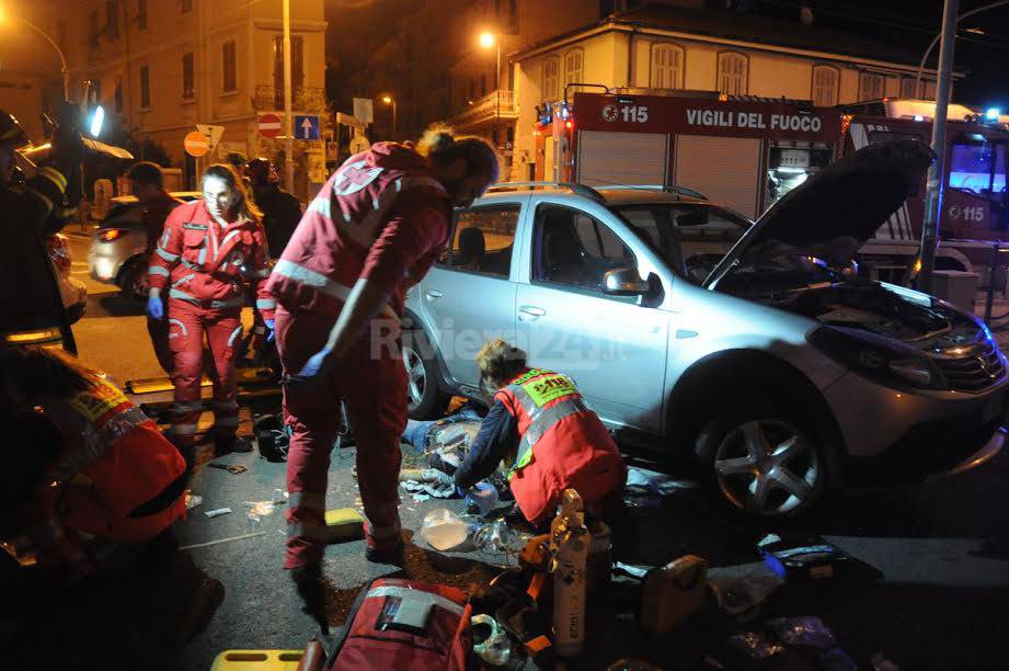 Sanremo incidente auto moto