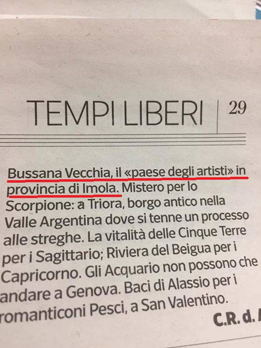 riviera24 - per il "Corriere della Sera" Bussana Vecchia è in provincia di Imola