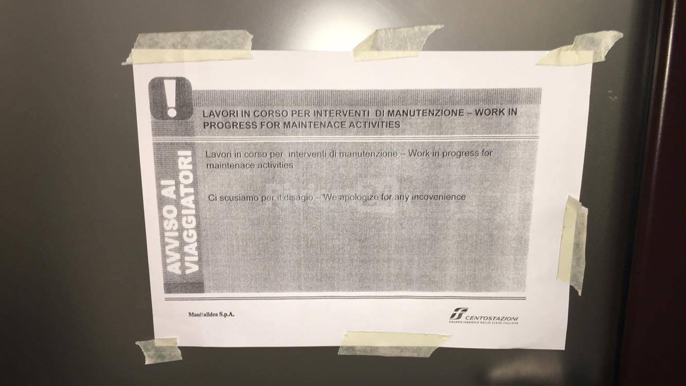 Ventimiglia, bagni chiusi in stazione per presenza di “legionella”