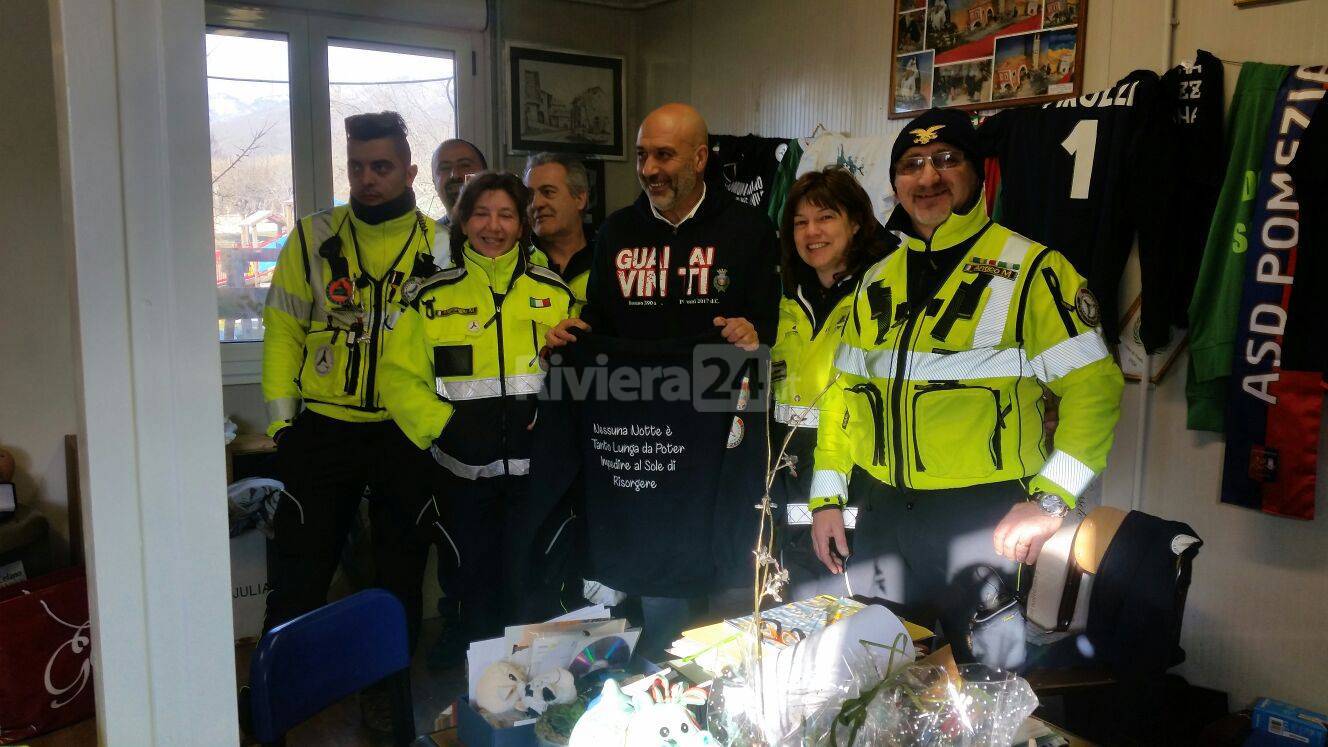 Protezione civile Bordighera ad Amatrice