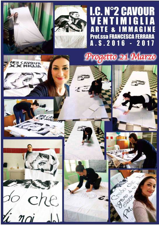 “Giornata della Memoria e delle vittime delle mafie” a Ventimiglia, in esposizione i lavori degli allievi dell’istituto Cavour