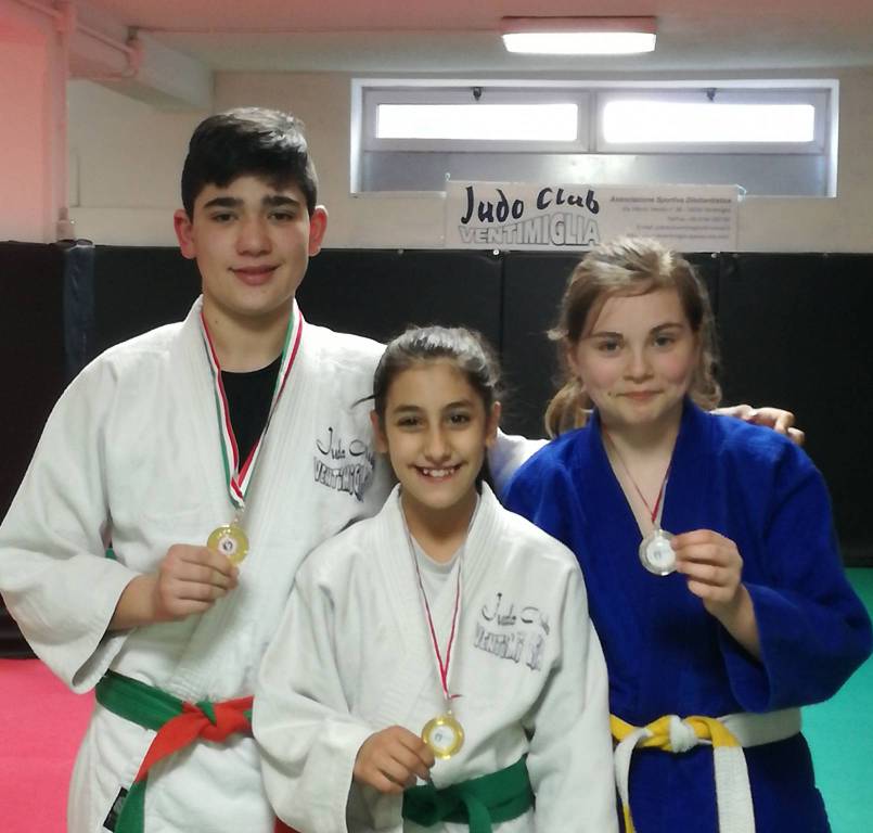 Medaglia d’oro e d’argento per Lorenzo, Aisha ed Emily del Judo Club Ventimiglia ASD