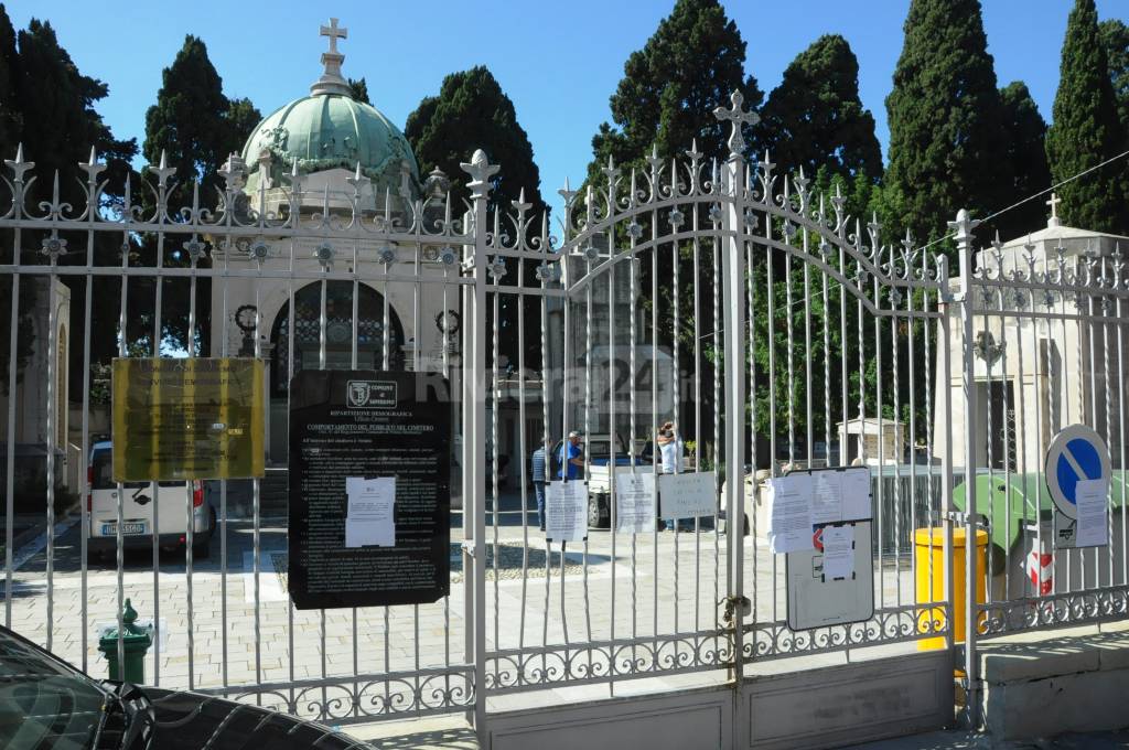 Sanremo, rimozione totale dell’amianto: resta chiuso una settimana il cimitero monumentale della Foce