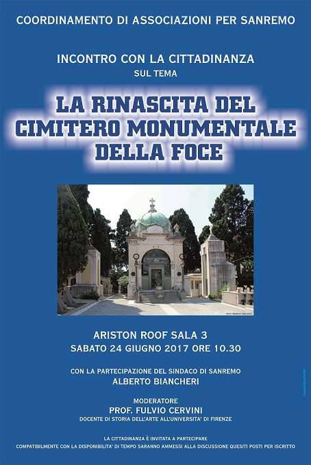 Convegno del coordinamento delle associazioni per Sanremo sul Cimitero Monumentale