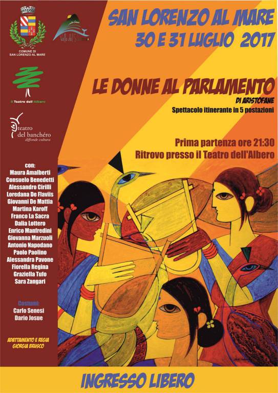 San Lorenzo al Mare, in scena lo spettacolo teatrale “Le donne al parlamento”