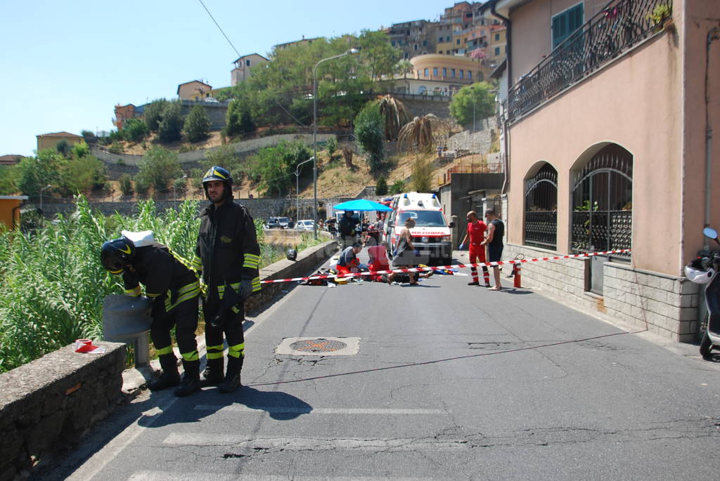 San Biagio della Cima: motociclista grave al Santa Corona dopo un incidente