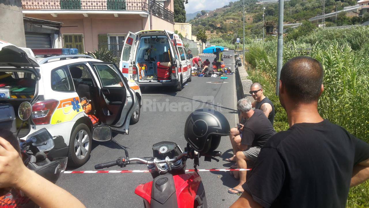 San Biagio della Cima, in fin di vita motociclista coinvolto in un grave incidente sulla provinciale