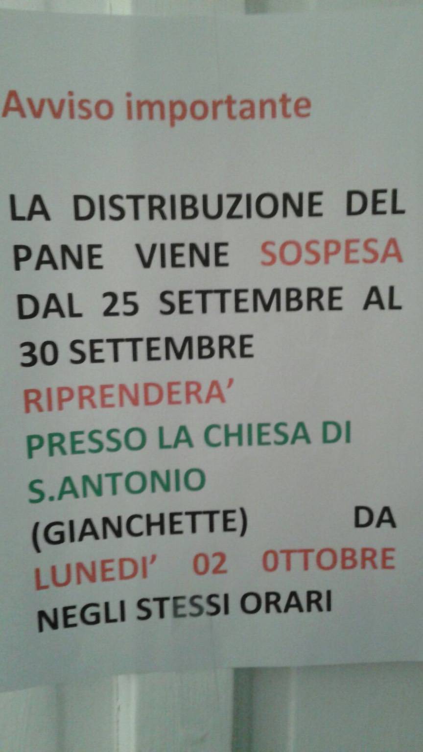 Ventimiglia, la distribuzione del pane ai poveri cambia parrocchia: alla Caritas non c’era posto