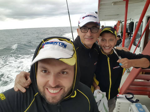 I sanremesi Mattia Ferrari, Matteo Riccitelli e Fabio Catulini volano a Lampedusa per partecipare ai mondiali di pesca