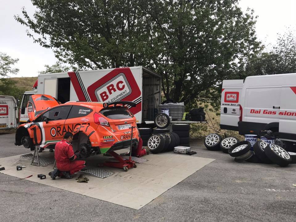 Campedelli e la sua Ford Fiesta R5, test drive sulle strade del Sanremo