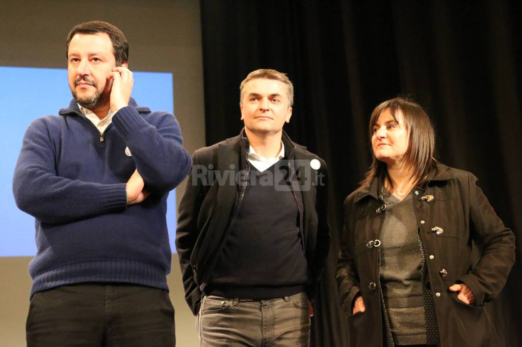 Matteo Salvini a Ventimiglia per lanciare la candidatura di Di Muro