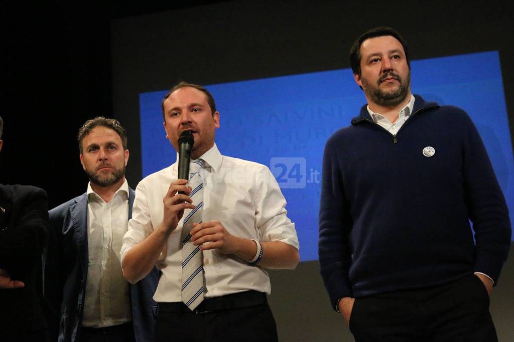 Matteo Salvini a Ventimiglia per lanciare la candidatura di Di Muro