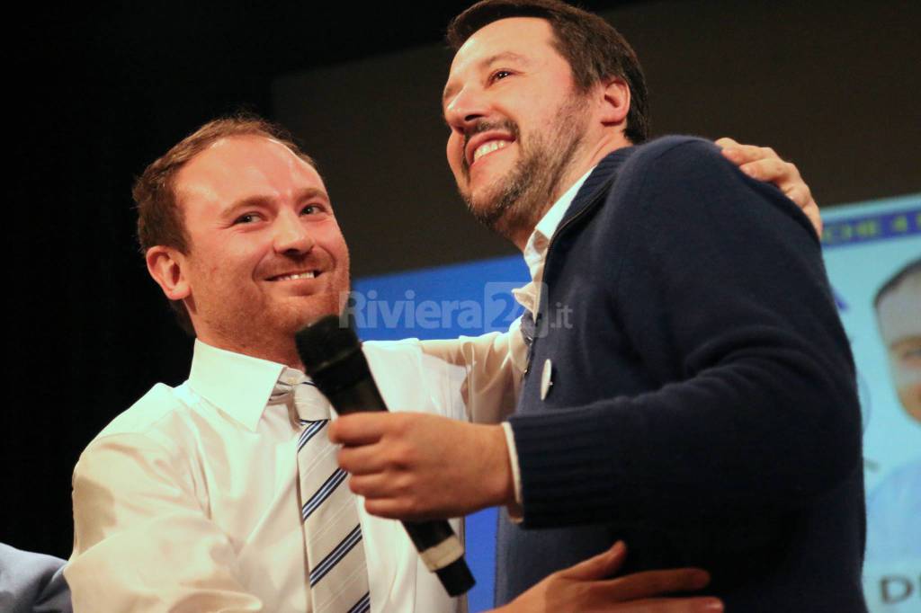 Riviera24-Matteo Salvini a Ventimiglia per lanciare la candidatura di Di Muro