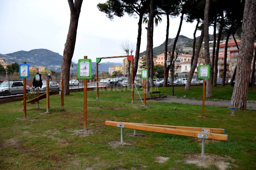 Ventimiglia, inaugurazione percorso fitness giardini Tommaso Reggio