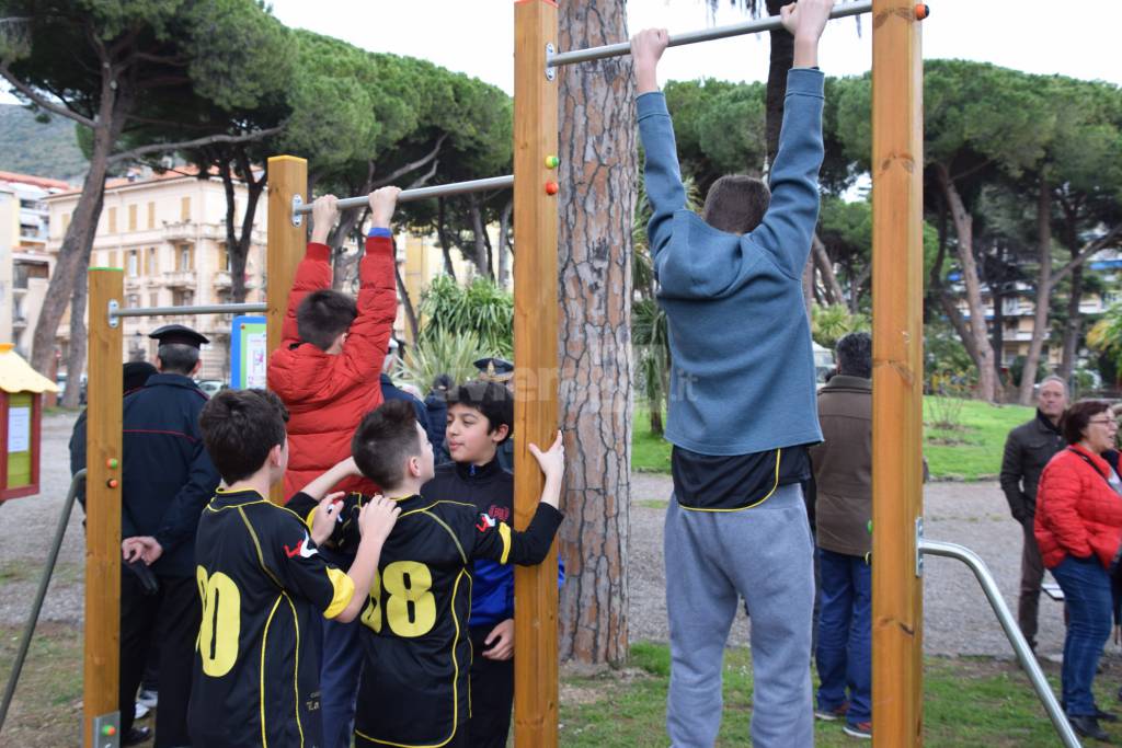 Ventimiglia, inaugurazione percorso fitness giardini Tommaso Reggio