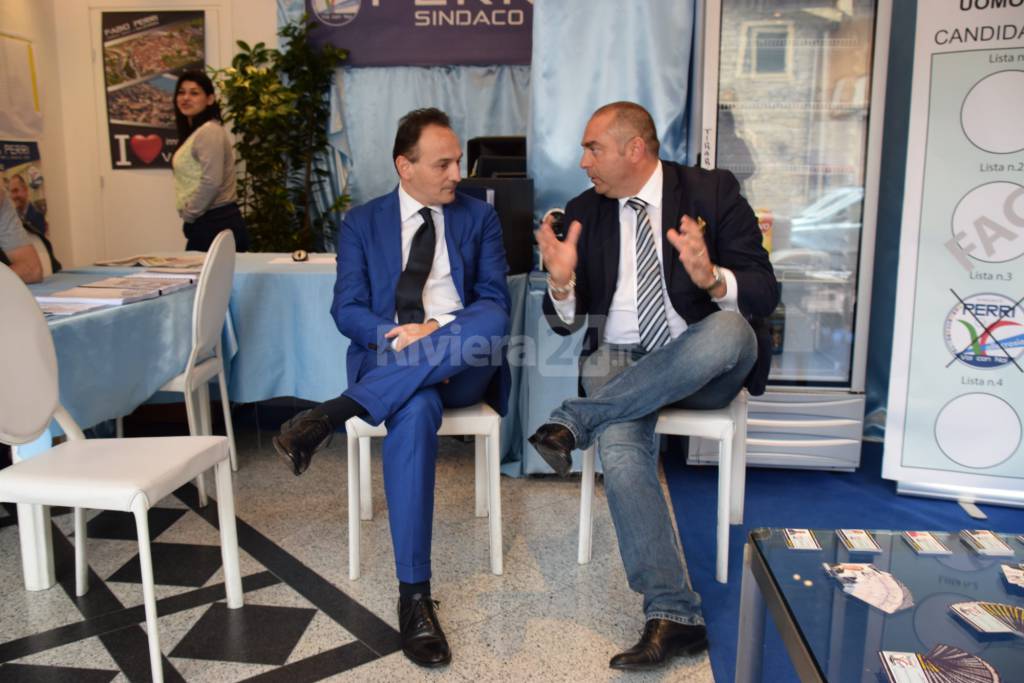 L&#8217;eurodeputato Alberto Cirio a Vallecrosia per sostenere candidatura a sindaco di Fabio Perri