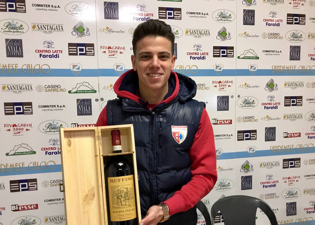 Federico Varano vince il premio “Agenzia Grandi Vini Man of the Match” per Sanremese–Mantova