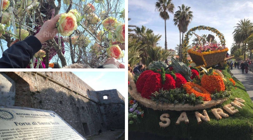 Sanremo, una cascata di fiori su Santa Tecla per la sfilata dei carri