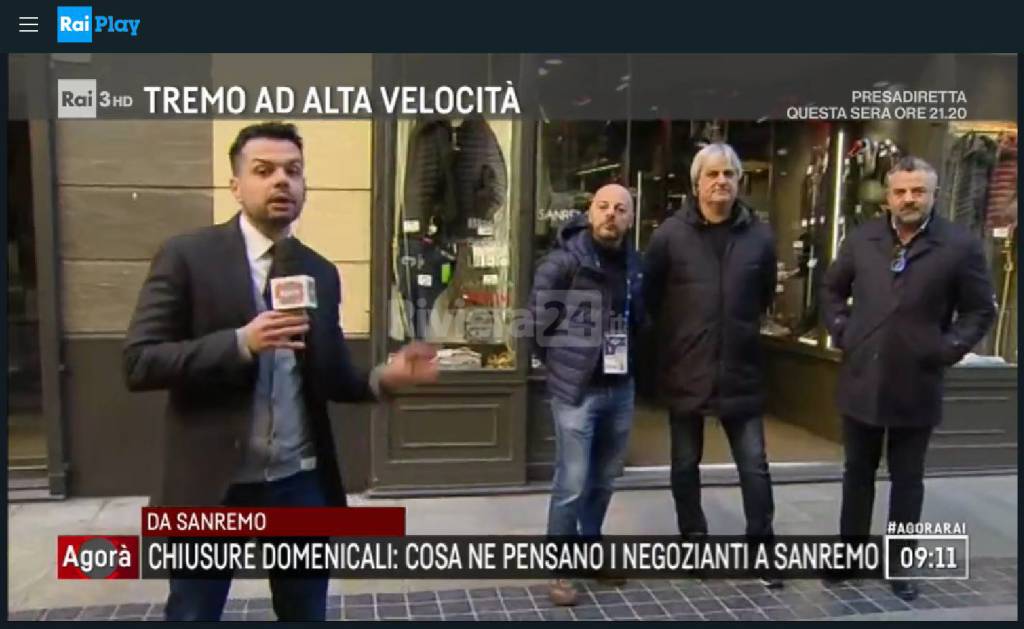 Negozi chiusi la domenica: Agorà sbarca a Sanremo per intervistare i commercianti