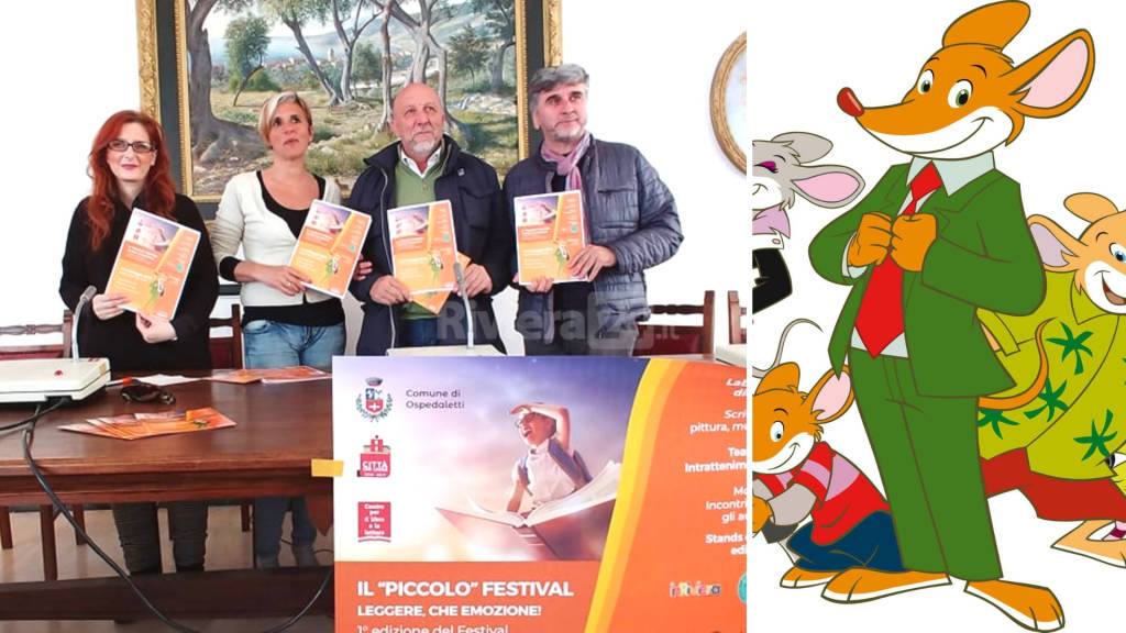 Ospedaletti, Geronimo Stilton battezza il primo Festival del libro per ragazzi